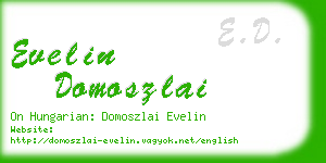 evelin domoszlai business card